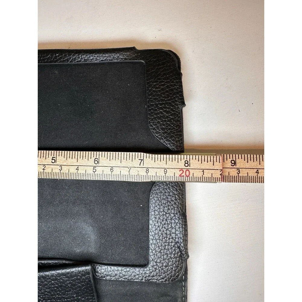 Poetic Black Faux Leather Folio Case Built-in Bluetooth Keyboard iPad iPhone